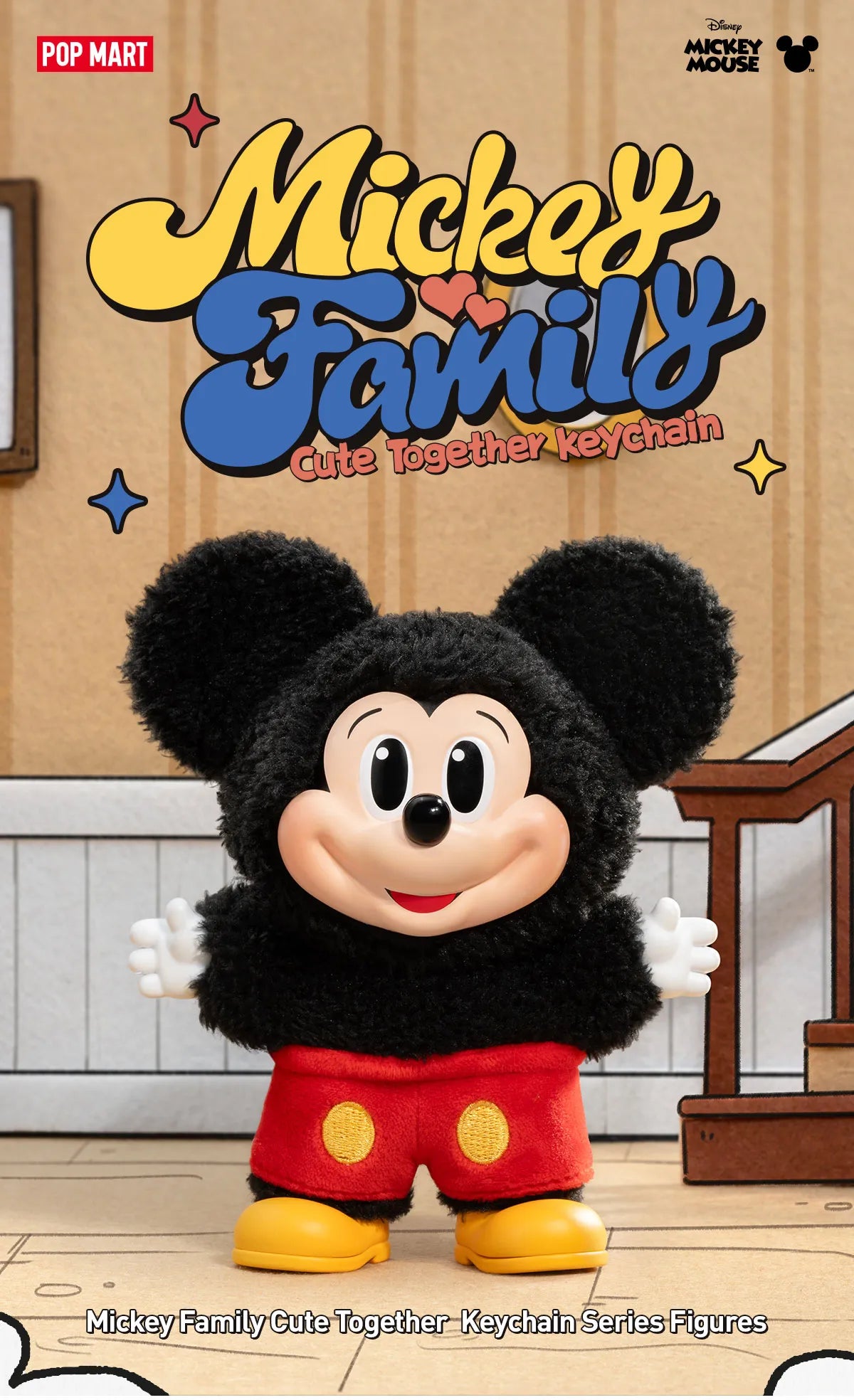 Mickey Family Cute Together Keychain Series Figures- Single